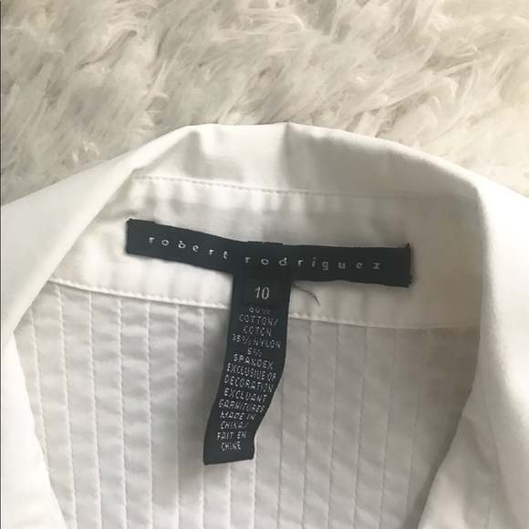 Robert Rodriguez White Blouse with Flared Sleeves - Picture 4 of 4